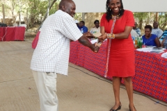 Member receiving an award